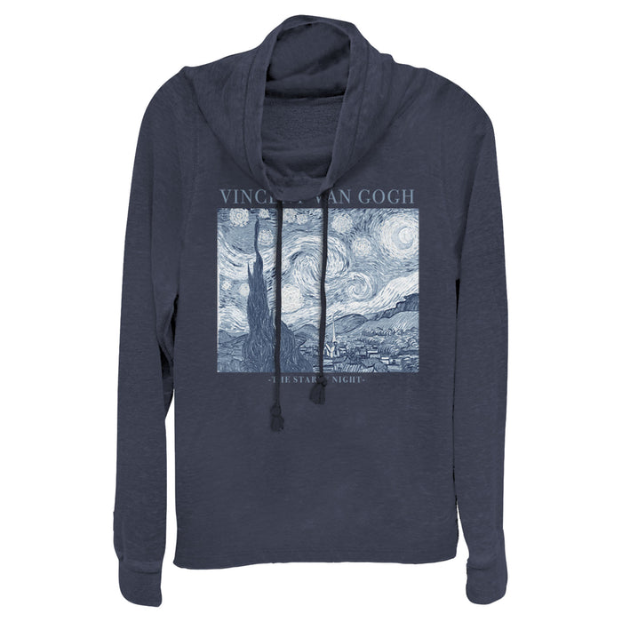 fifth sun Junior's Lost Gods Starry Night Cowl Neck Sweatshirt