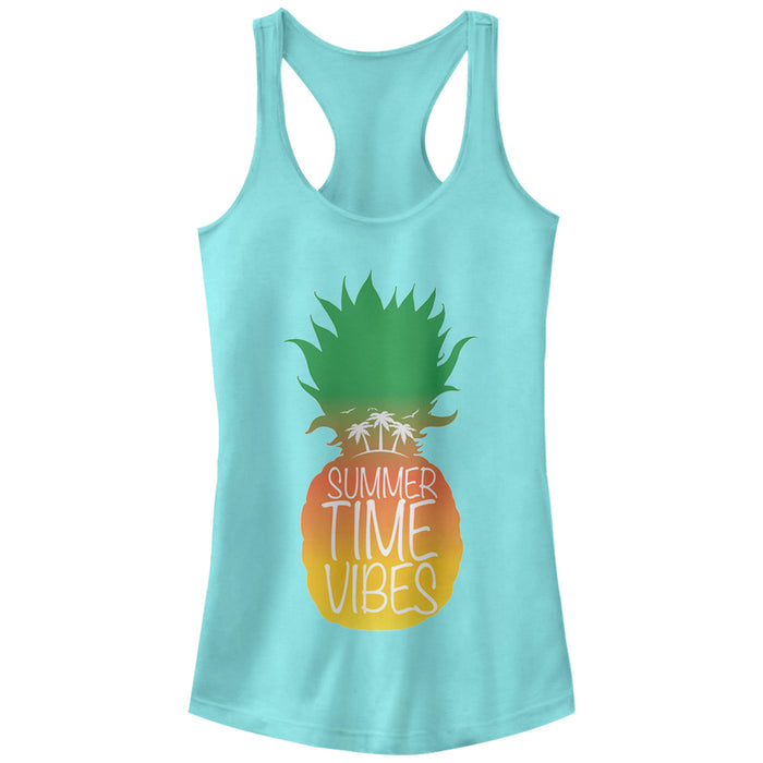 fifth sun Junior's Lost Gods Summertime Vibes Pineapple Racerback Tank Top