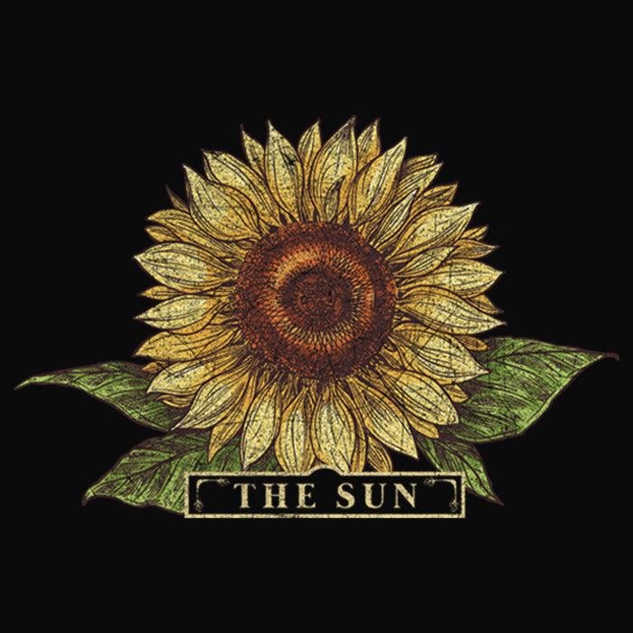Fifth Sun Junior's Lost Gods Sunflower Drawing Cowl Neck Sweatshirt