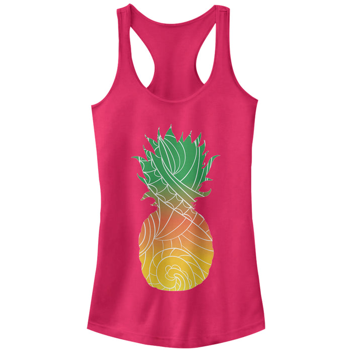 fifth sun Junior's Lost Gods Tribal Pineapple Racerback Tank Top
