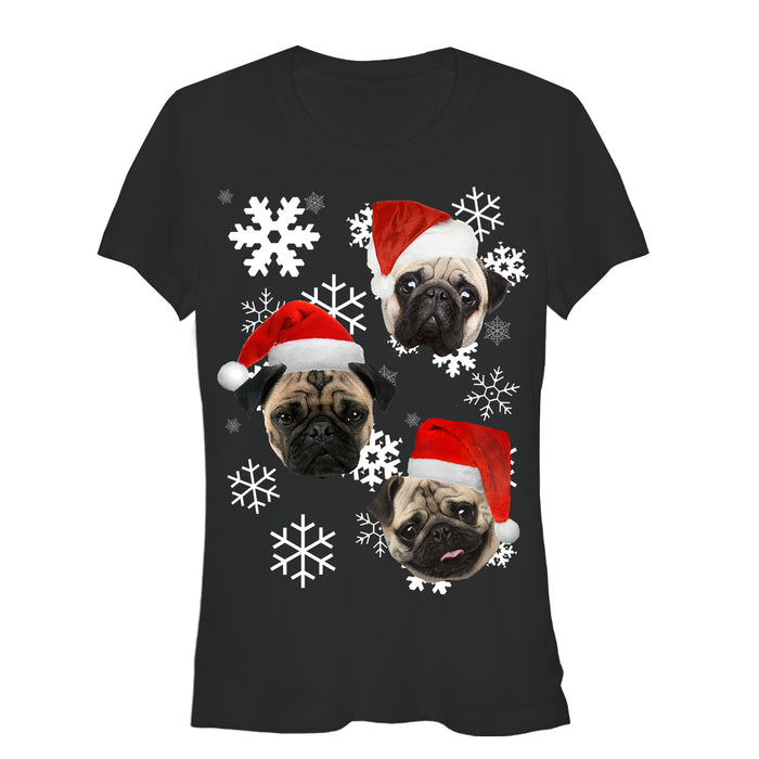 fifth sun Junior's Lost Gods Ugly Christmas Pug T-Shirt