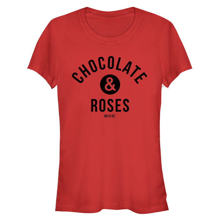 fifth sun Junior's Lost Gods Valentine's Day Chocolate and Roses T-Shirt