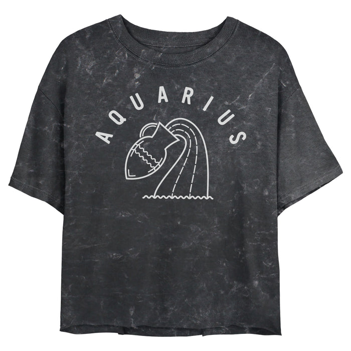 fifth sun Junior's Lost Gods Zodiac Aquarius Symbol T-Shirt