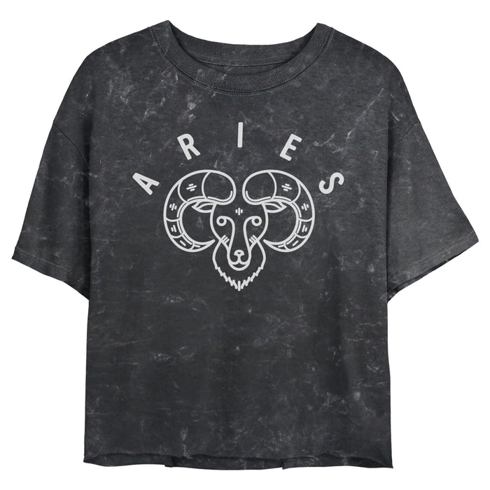 fifth sun Junior's Lost Gods Zodiac Aries Ram Symbol T-Shirt