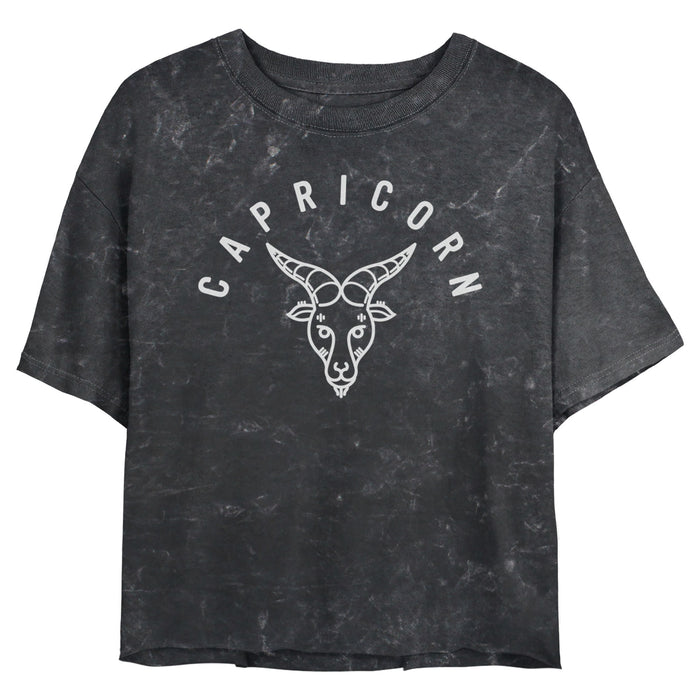 fifth sun Junior's Lost Gods Zodiac Capricorn Line Symbol T-Shirt