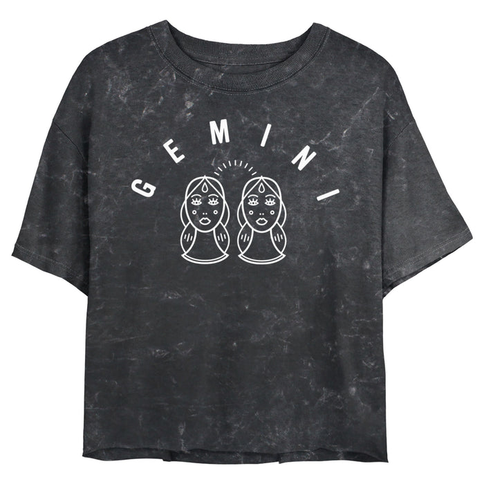 fifth sun Junior's Lost Gods Zodiac Gemini Line Symbol T-Shirt
