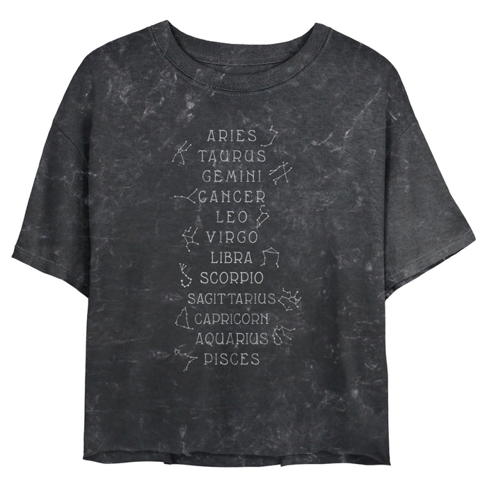 fifth sun Junior's Lost Gods Zodiac Sign List T-Shirt