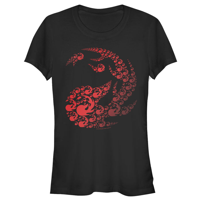 fifth sun Junior's Magic: The Gathering Mana Decorative Fireball Symbol T-Shirt