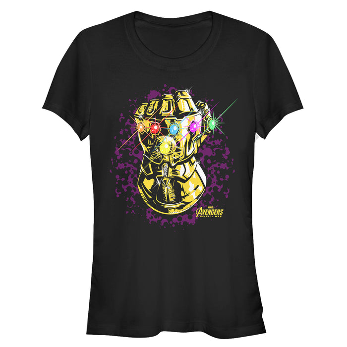 fifth sun Junior's Marvel Avengers: Avengers: Infinity War Gauntlet Sparkle T-Shirt
