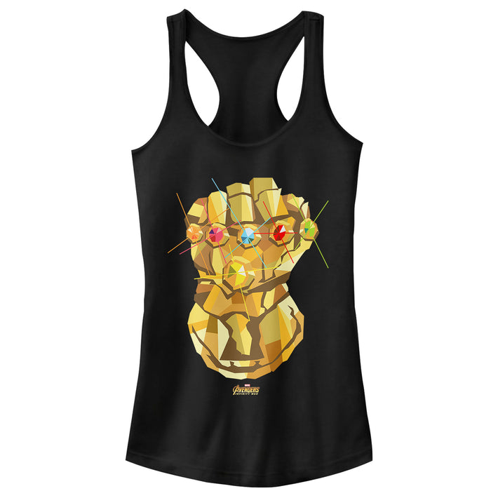 fifth sun Junior's Marvel Avengers: Avengers: Infinity War Geometric Gauntlet Racerback Tank Top