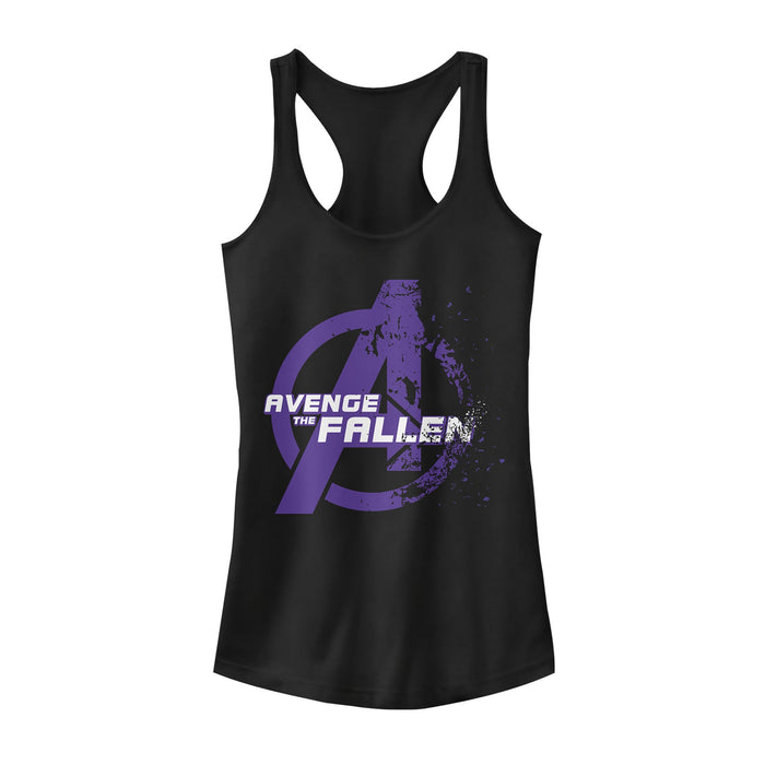 fifth sun Junior's Marvel Avengers: Endgame Avenge Fallen Dust Racerback Tank Top
