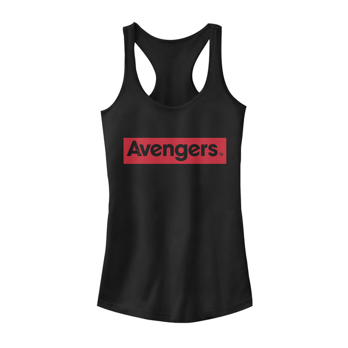 fifth sun Junior's Marvel Avengers: Endgame Bold Avenger Title Racerback Tank Top