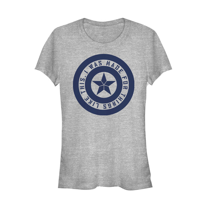 fifth sun Junior's Marvel Avengers: Endgame Cap Shield Made for This T-Shirt