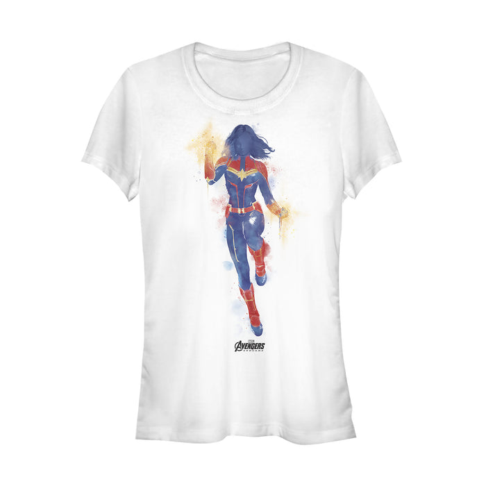 fifth sun Junior's Marvel Avengers: Endgame Captain Marvel Spray Paint T-Shirt