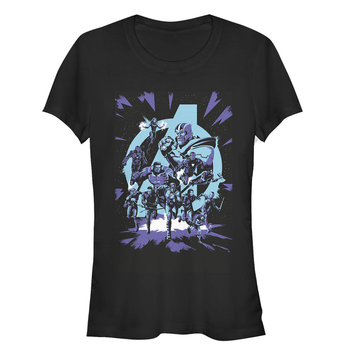 fifth sun Junior's Marvel Avengers: Endgame Galactic Battle Cartoon T-Shirt