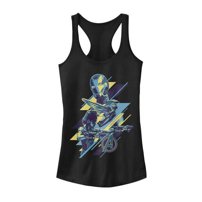 fifth sun Junior's Marvel Avengers: Endgame Geometric Trio Racerback Tank Top