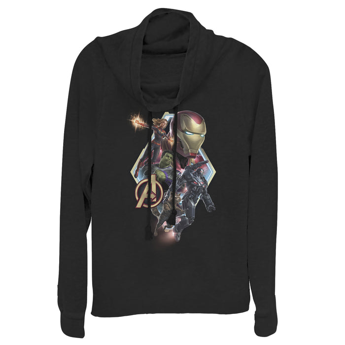 fifth sun Junior's Marvel Avengers: Endgame Hero Diamond Frame Cowl Neck Sweatshirt