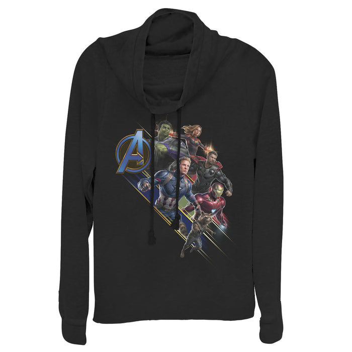 fifth sun Junior's Marvel Avengers: Endgame Hero Streaks Cowl Neck Sweatshirt
