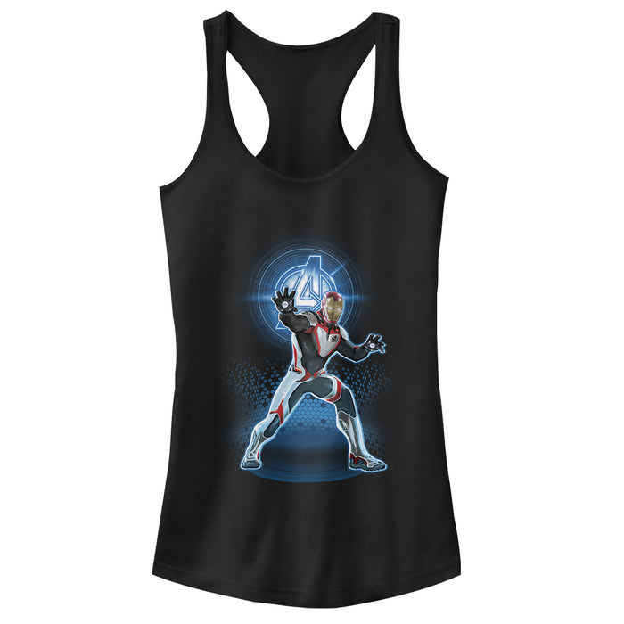 fifth sun Junior's Marvel Avengers: Endgame Iron Man Quantum Ready Racerback Tank Top