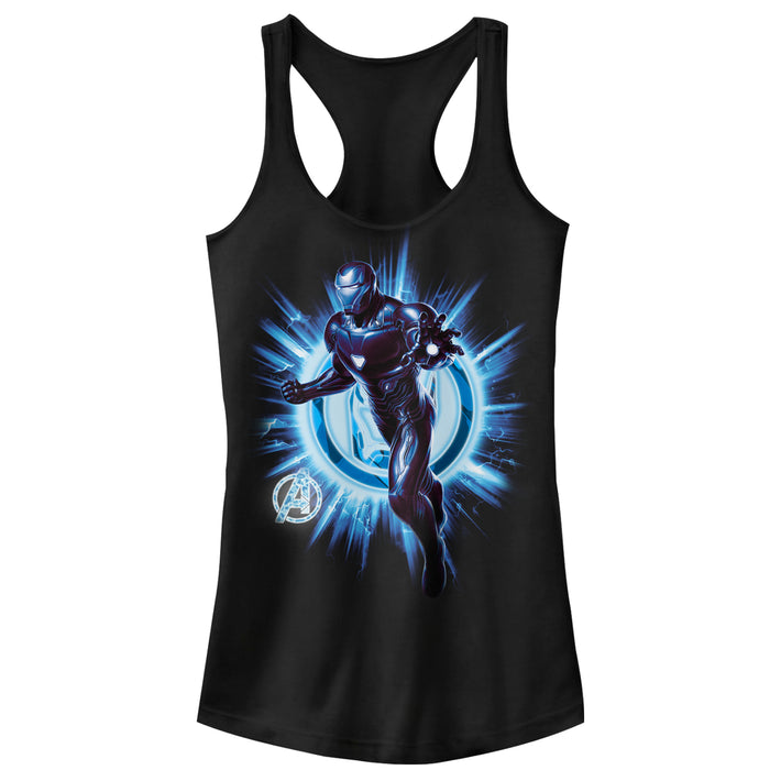 fifth sun Junior's Marvel Avengers: Endgame Iron Man Star Logo Racerback Tank Top
