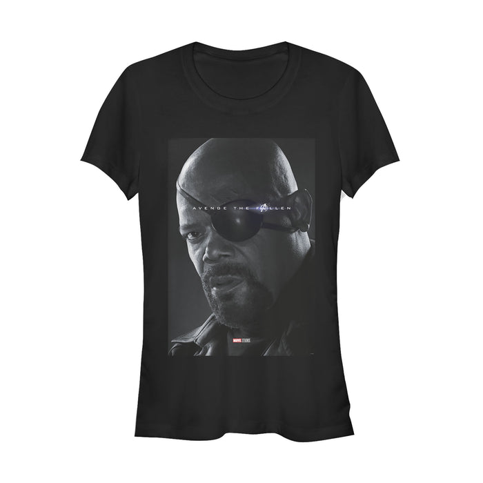 fifth sun Junior's Marvel Avengers: Endgame Nick Fury Poster T-Shirt