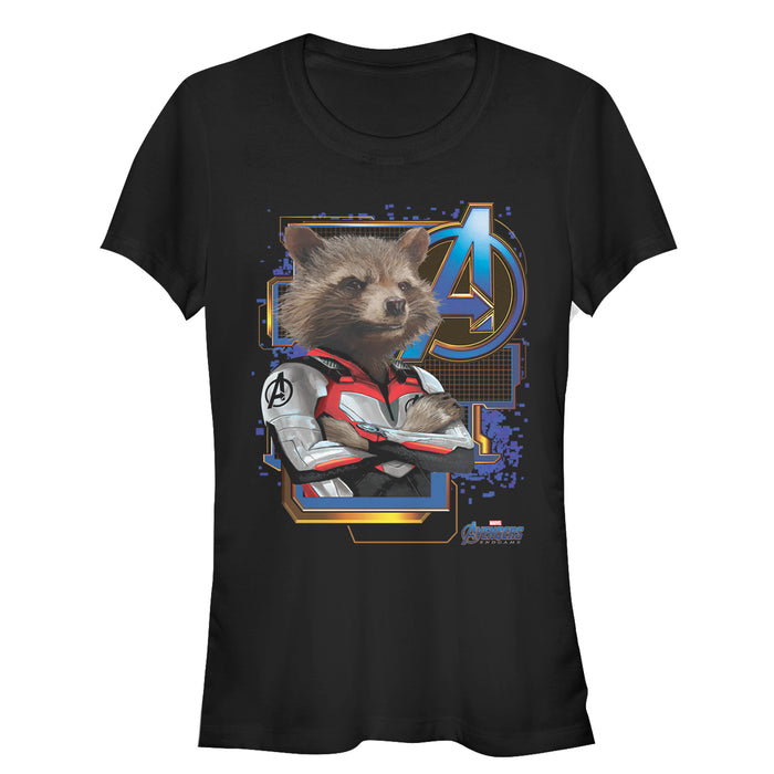 fifth sun Junior's Marvel Avengers: Endgame Rocket Digital Frame T-Shirt