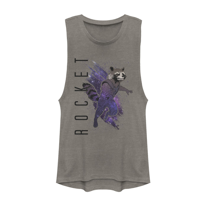 fifth sun Junior's Marvel Avengers: Endgame Rocket Starry Streak Festival Muscle Tee