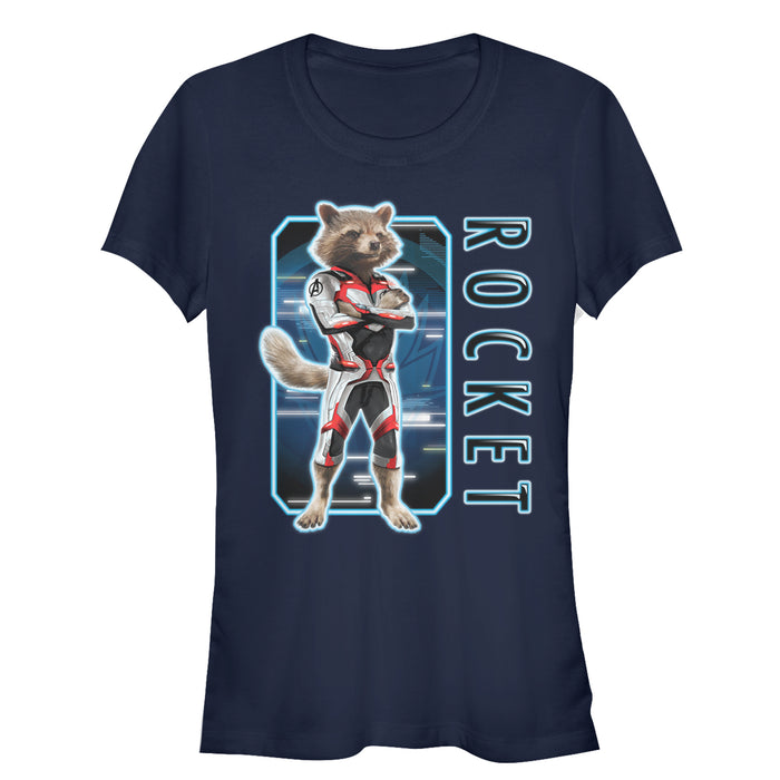 fifth sun Junior's Marvel Avengers: Endgame Rocket Tech Frame T-Shirt