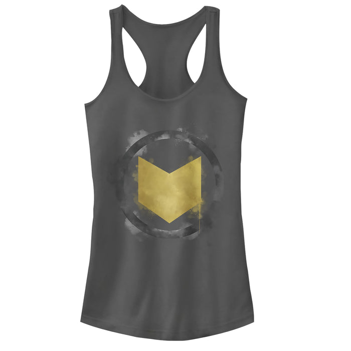 fifth sun Junior's Marvel Avengers: Endgame Smudged Hawkeye Racerback Tank Top