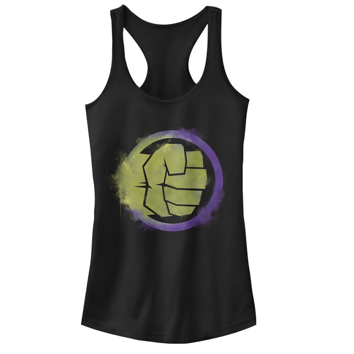 fifth sun Junior's Marvel Avengers: Endgame Smudged Hulk Racerback Tank Top