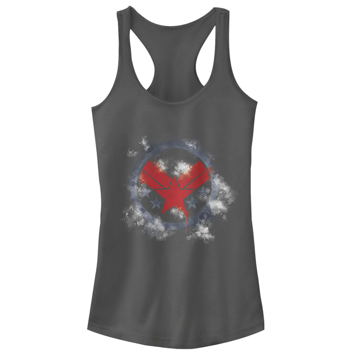 fifth sun Junior's Marvel Avengers: Endgame Smudged War Machine Racerback Tank Top