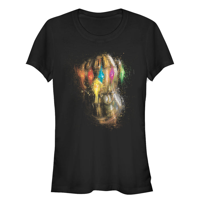 fifth sun Junior's Marvel Avengers: Endgame Thanos Spray Paint Glove T-Shirt