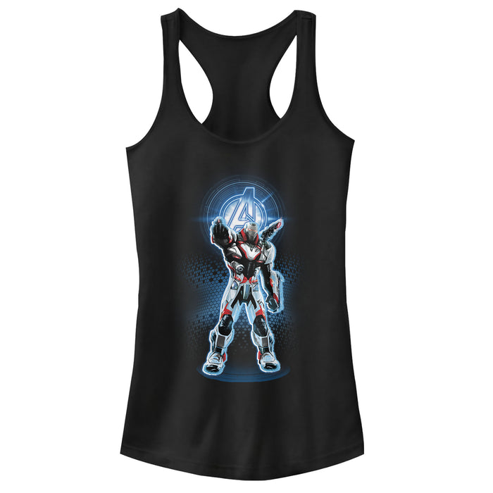 fifth sun Junior's Marvel Avengers: Endgame War Machine Quantum Ready Racerback Tank Top