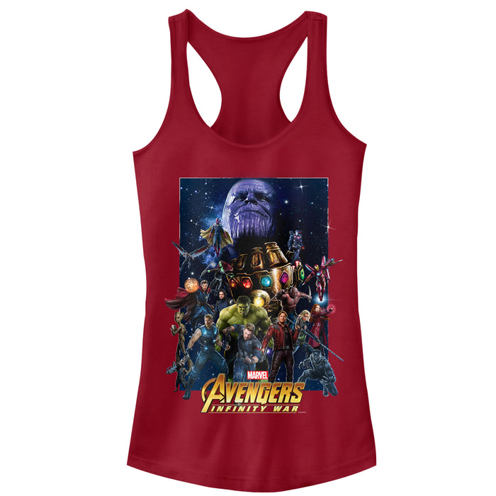 fifth sun Junior's Marvel Avengers: Infinity War Character Collage Racerback Tank Top