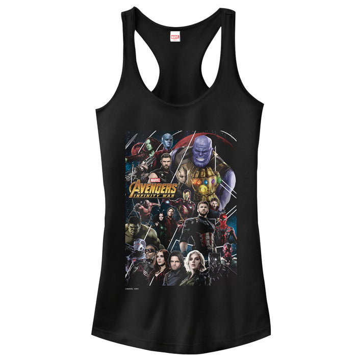 fifth sun Junior's Marvel Avengers: Infinity War Character View Racerback Tank Top