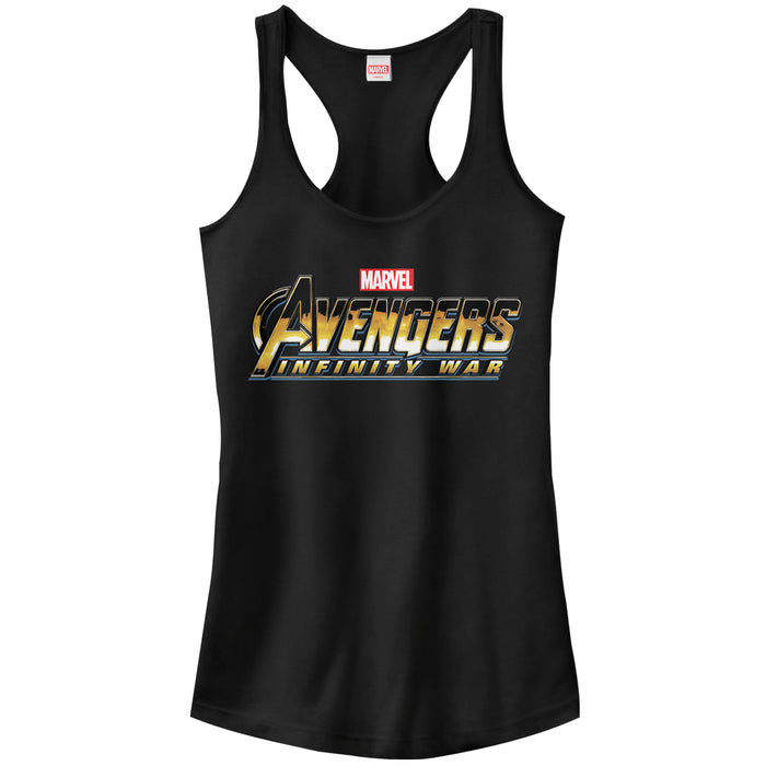 fifth sun Junior's Marvel Avengers: Infinity War Classic Logo Racerback Tank Top