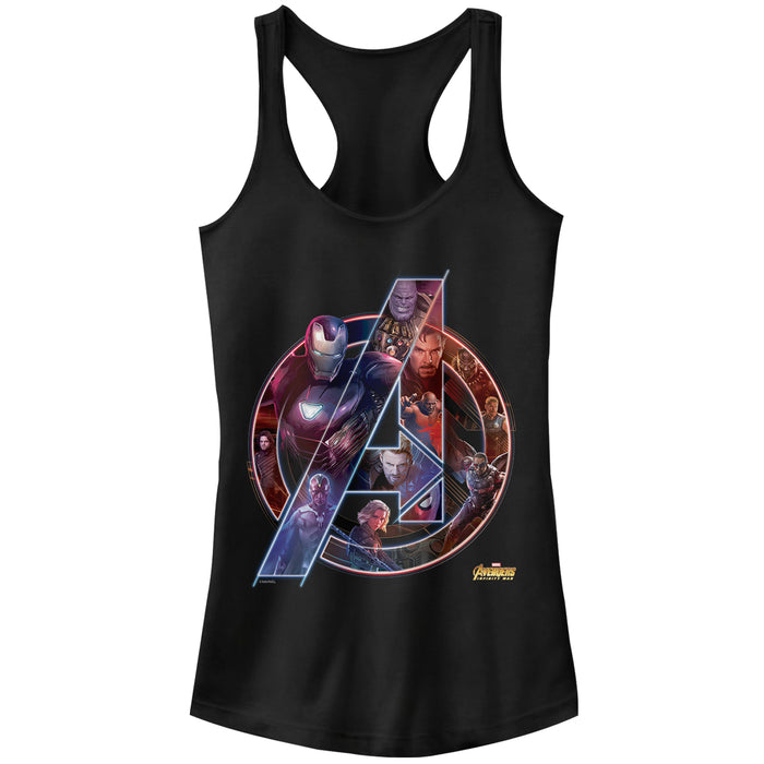 fifth sun Junior's Marvel Avengers: Infinity War Logo Racerback Tank Top