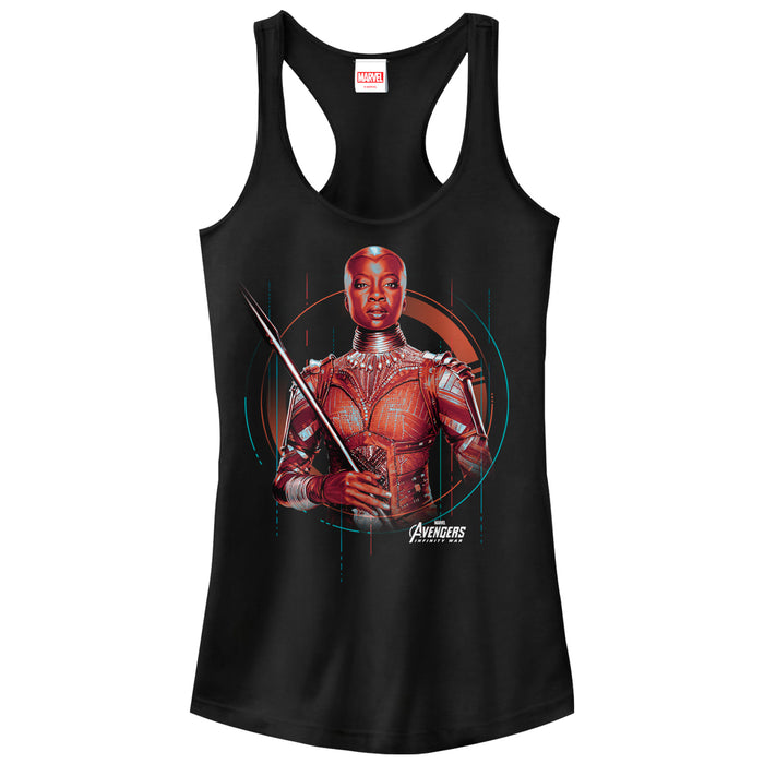 fifth sun Junior's Marvel Avengers: Infinity War Okoye Tech Racerback Tank Top