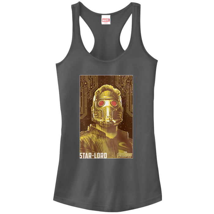 fifth sun Junior's Marvel Avengers: Infinity War Star-Lord Racerback Tank Top