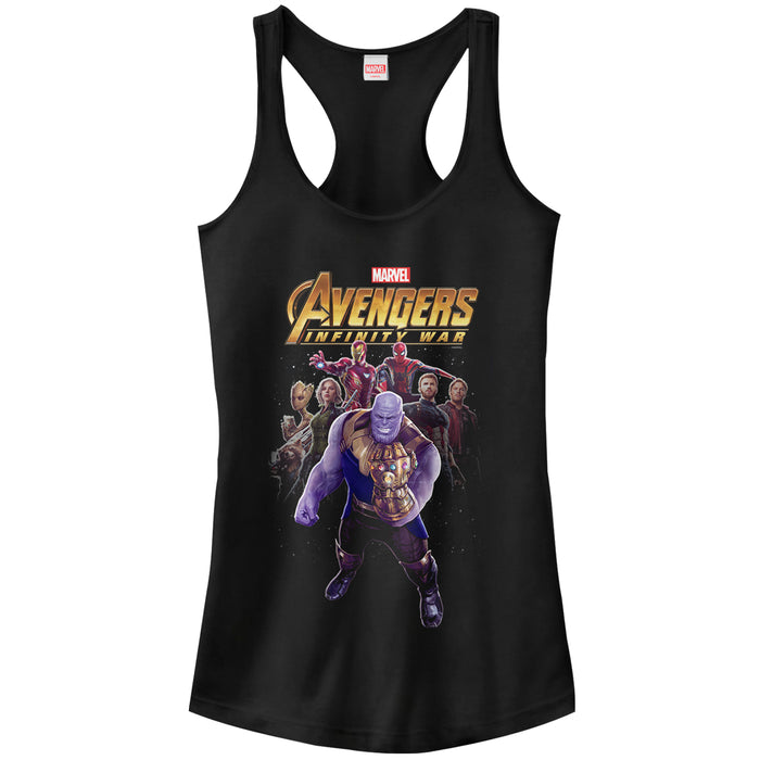 fifth sun Junior's Marvel Avengers: Infinity War Thanos Entourage Racerback Tank Top