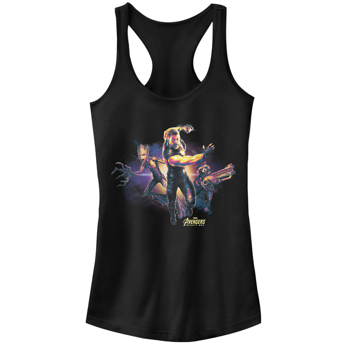 fifth sun Junior's Marvel Avengers: Infinity War Thor Trio Racerback Tank Top