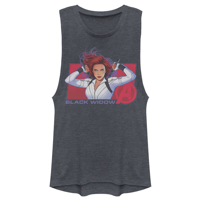 fifth sun Junior's Marvel Black Widow Avenger Hero Festival Muscle Tee