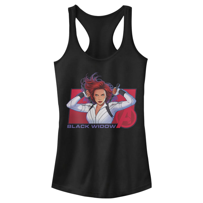 fifth sun Junior's Marvel Black Widow Avenger Hero Racerback Tank Top