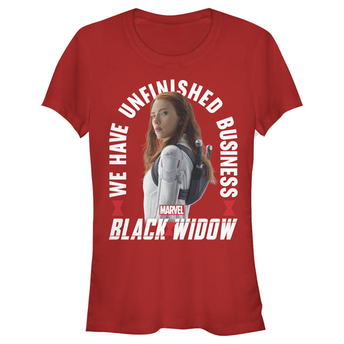 fifth sun Junior's Marvel Black Widow Business T-Shirt