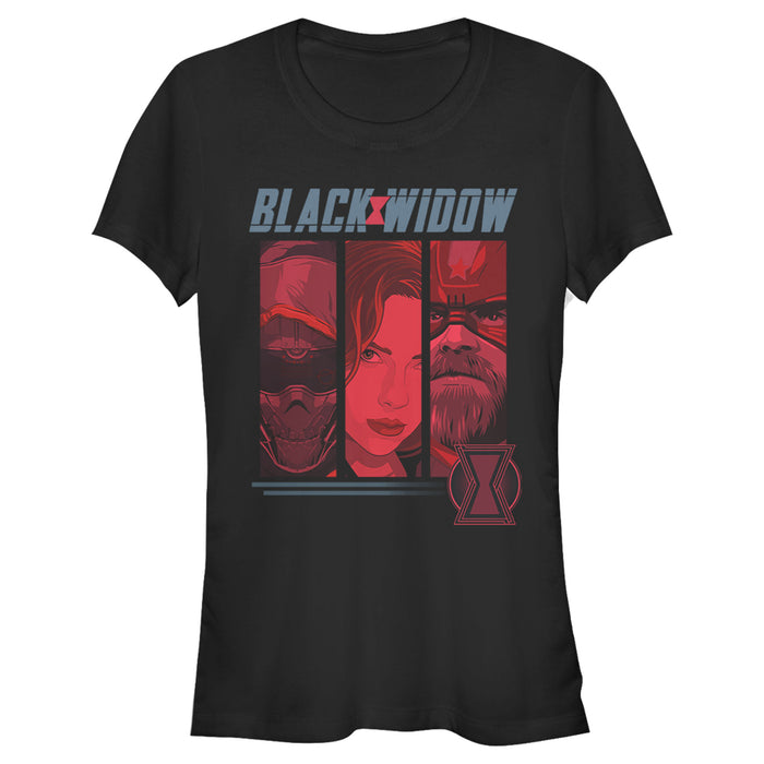 fifth sun Junior's Marvel Black Widow Character Panel T-Shirt