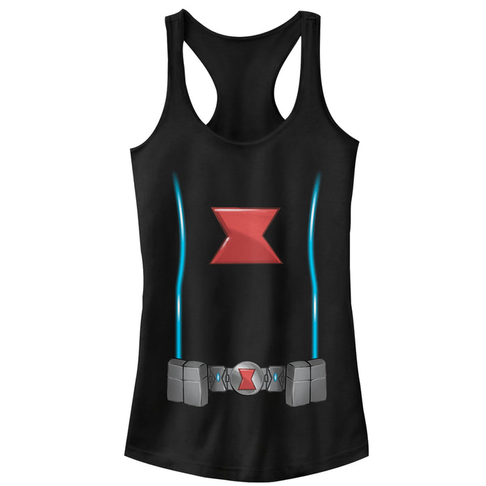 fifth sun Junior's Marvel Black Widow Costume Racerback Tank Top