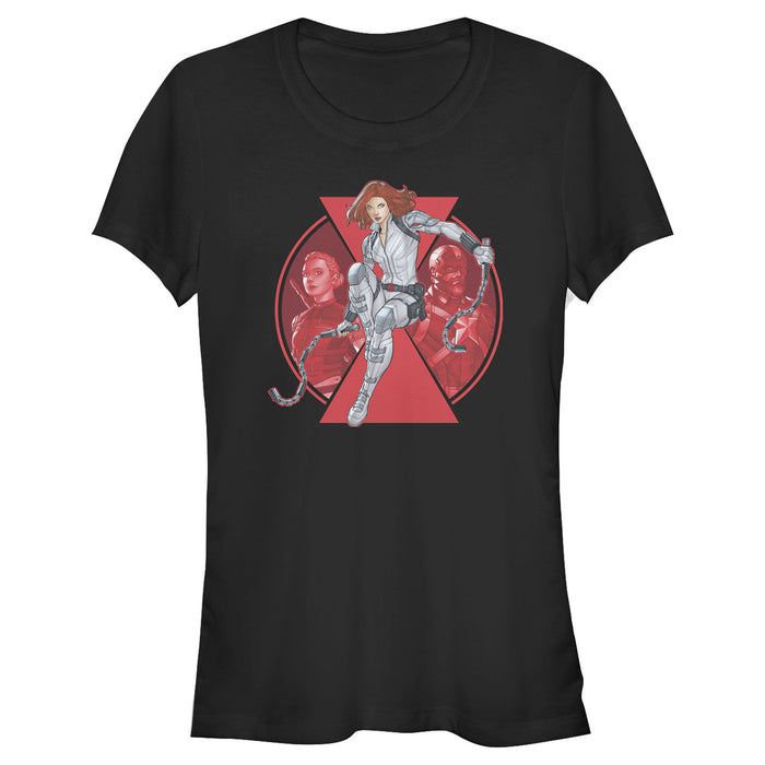 fifth sun Junior's Marvel Black Widow Family Circle T-Shirt