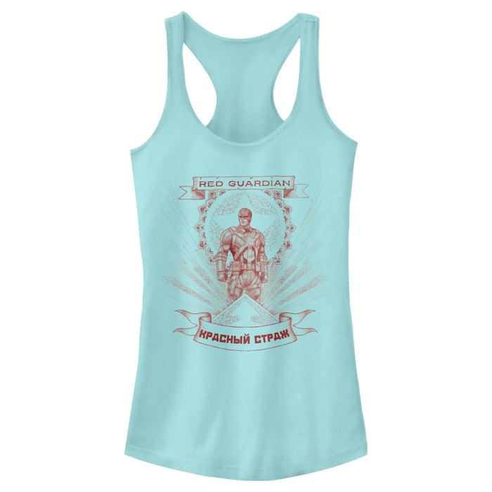 fifth sun Junior's Marvel Black Widow Guardian Halo Racerback Tank Top