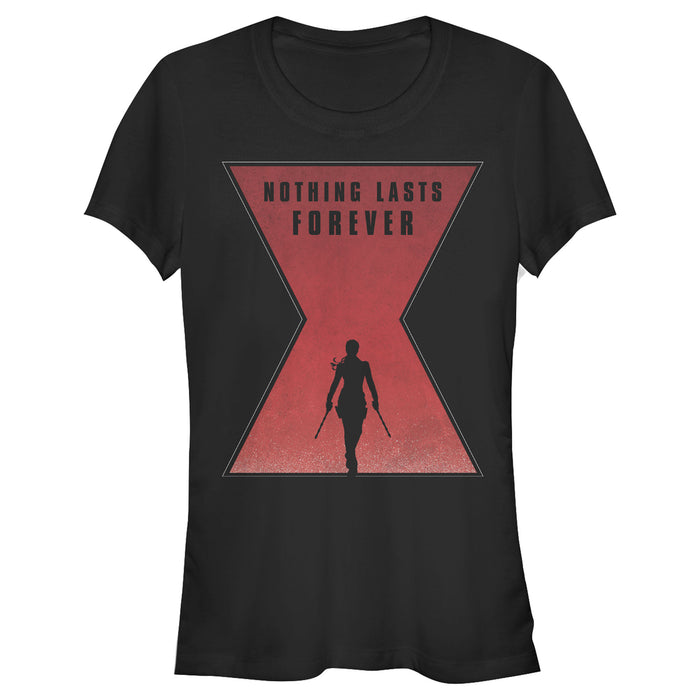 fifth sun Junior's Marvel Black Widow Hourglass Nothing Lasts T-Shirt