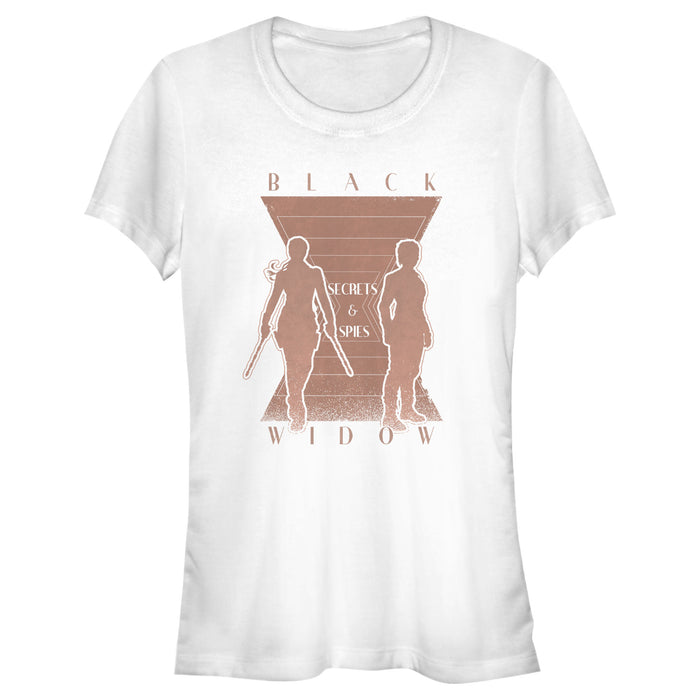 fifth sun Junior's Marvel Black Widow Hourglass Secrets and Spies T-Shirt